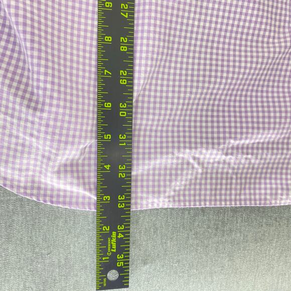 Ralph‎ Lauren Blake Shirt Large Purple Check Cotton Short Sleeve - Picture 5 of 6